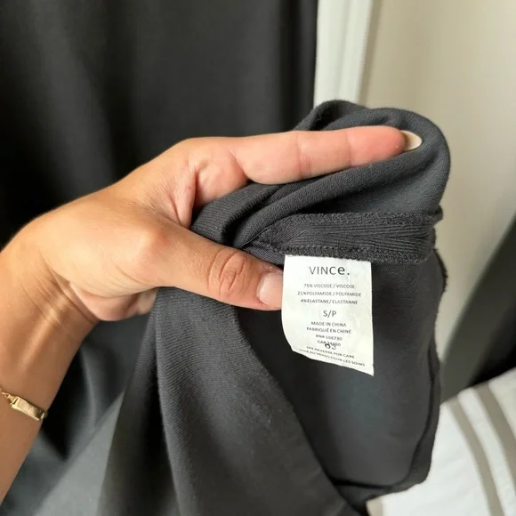 Vince Charcoal Grey Sleeveless Midi Sheath Dress - Picture 9 of 9